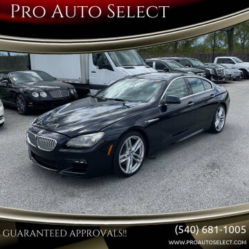 2013 BMW 6 Series for sale at Pro Auto Select in Fredericksburg VA