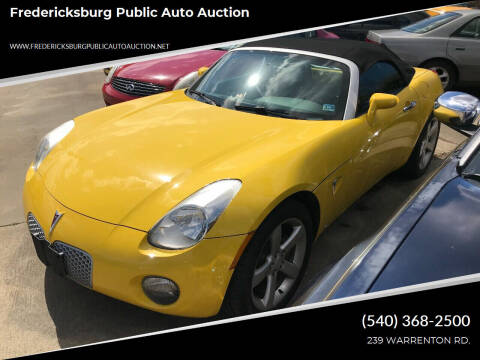 2007 Pontiac Solstice for sale at FPAA in Fredericksburg VA