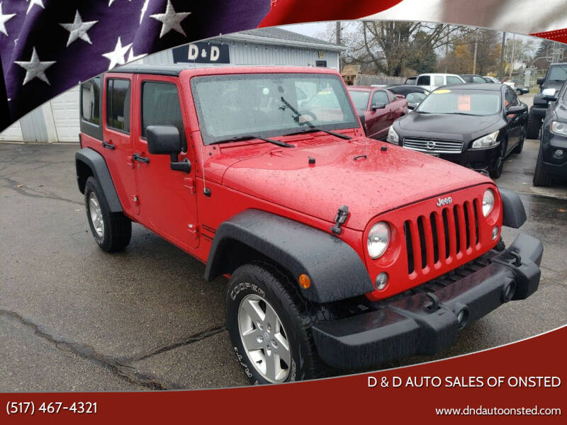 2014 Jeep Wrangler Unlimited for sale at D & D Auto Sales Of Onsted in Onsted MI