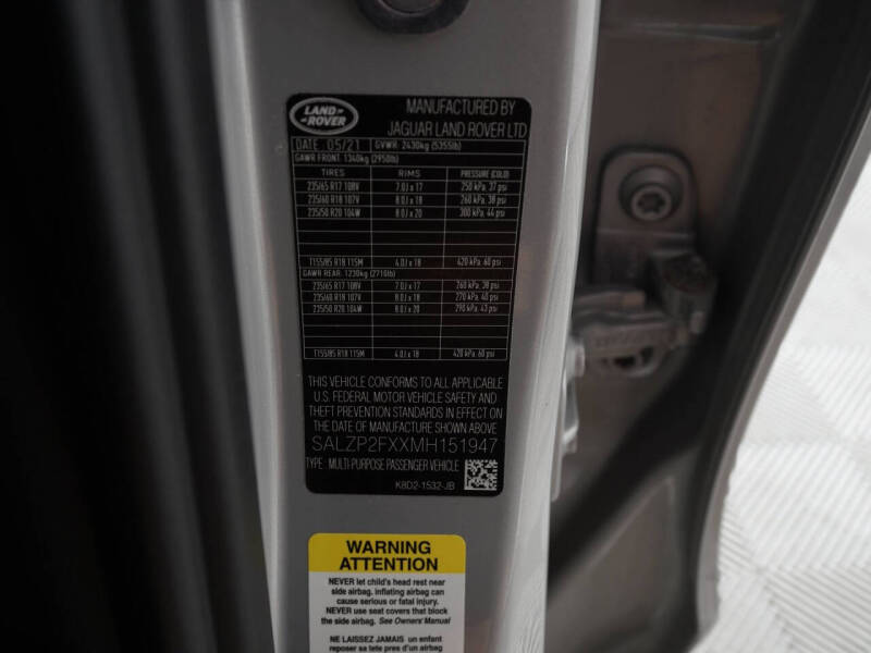 2021 Land Rover Range Rover Evoque SE