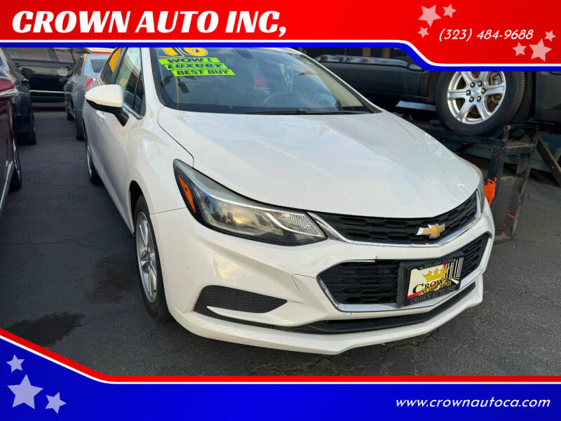 2016 Chevrolet Cruze for sale at CROWN AUTO INC, in South Gate CA