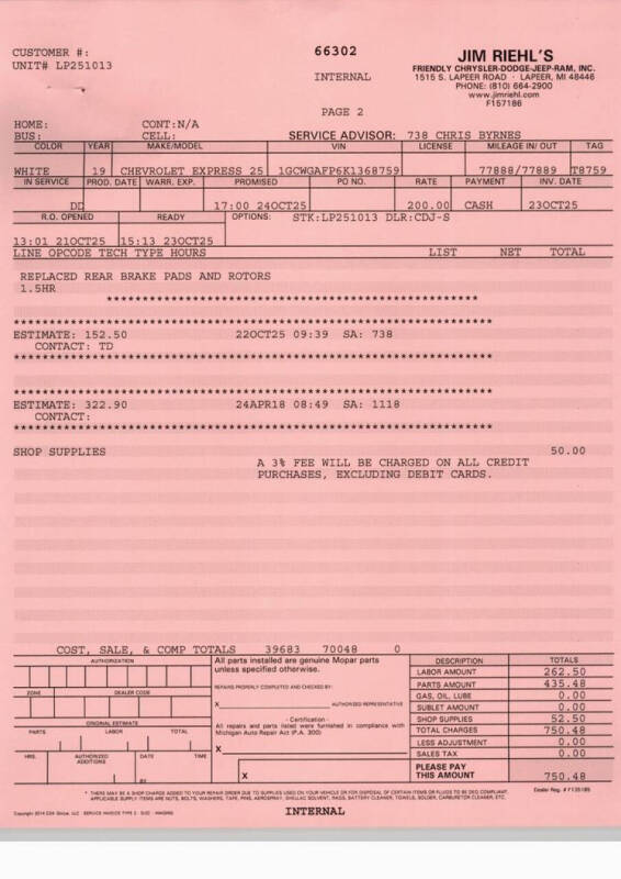 2019 Chevrolet Express 2500