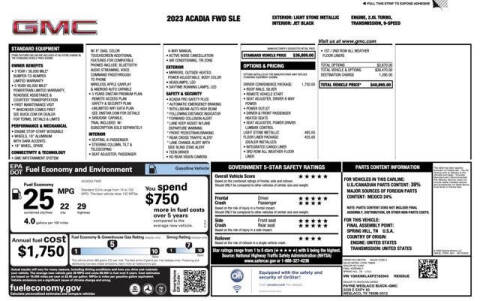 2023 GMC Acadia SLE