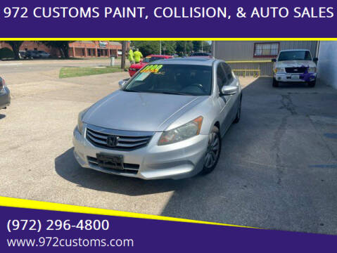 2012 Honda Accord for sale at 972 CUSTOMS PAINT, COLLISION, & AUTO SALES in Duncanville TX