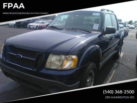 2004 Ford Explorer Sport Trac for sale at FPAA in Fredericksburg VA