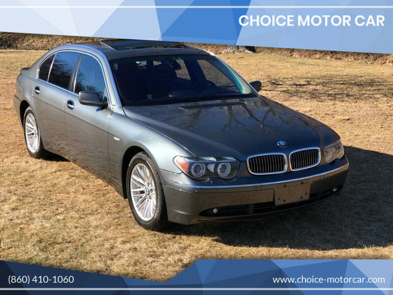 2005 BMW 7 Series for sale at Choice Motor Car in Plainville CT