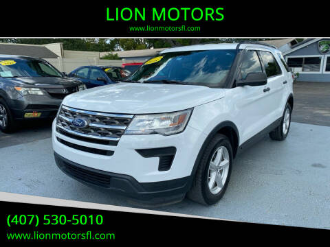 2018 Ford Explorer for sale at LION MOTORS in Orlando FL