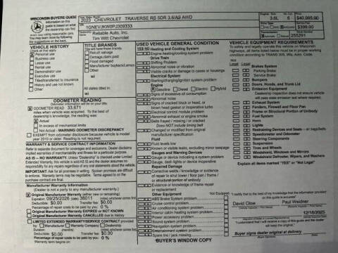 2023 Chevrolet Traverse RS