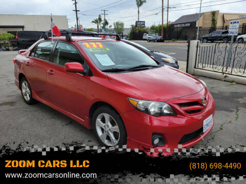 2011 Toyota Corolla for sale at ZOOM CARS LLC in Sylmar CA