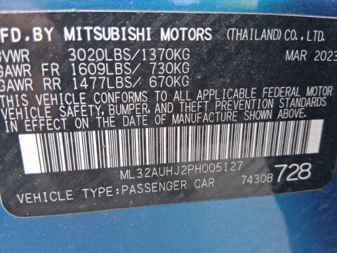 2023 Mitsubishi Mirage