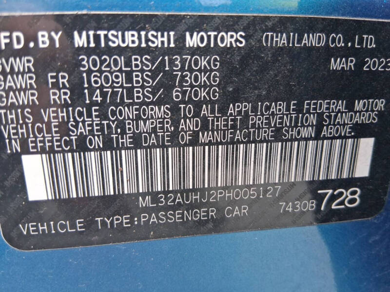 2023 Mitsubishi Mirage