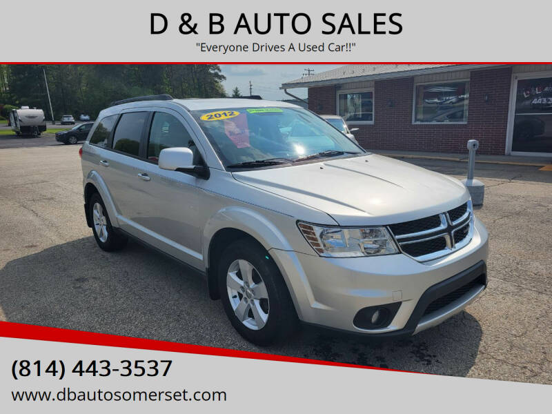 2012 Dodge Journey for sale at D & B AUTO SALES in Somerset PA