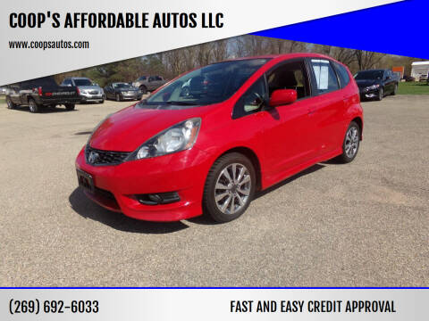 2012 Honda Fit for sale at COOP'S AFFORDABLE AUTOS LLC in Otsego MI