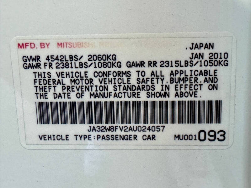 2010 Mitsubishi Lancer Evolution GSR