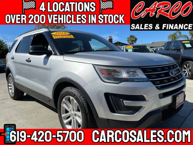 2016 Ford Explorer for sale at CARCO SALES & FINANCE #3 in Chula Vista CA