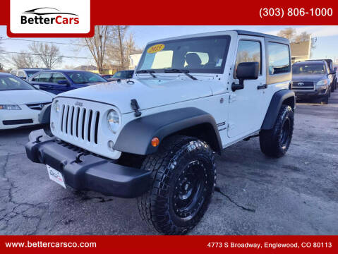 2015 Jeep Wrangler for sale at Better Cars in Englewood CO