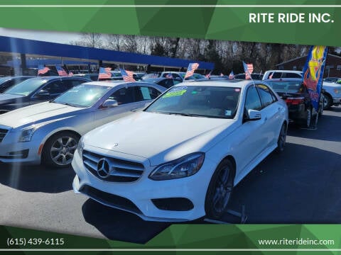 2015 Mercedes-Benz E-Class for sale at RITE RIDE INC. in Murfreesboro TN