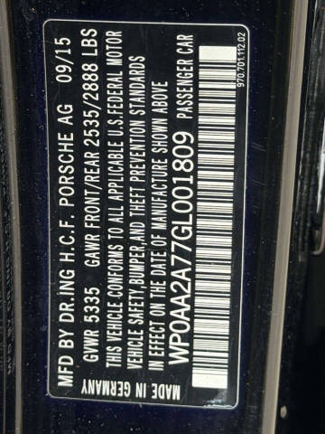 2016 Porsche Panamera 4 Edition