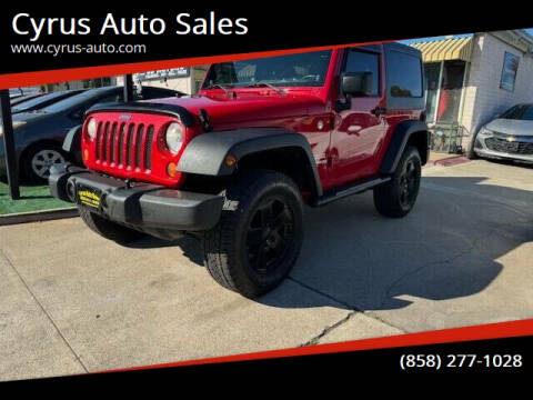 2011 Jeep Wrangler for sale at Cyrus Auto Sales in San Diego CA