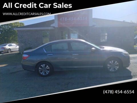 2013 Honda Accord for sale at All Credit Car Sales in Milledgeville GA