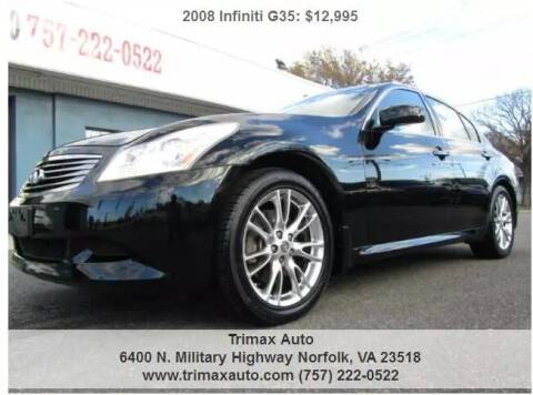 2008 Infiniti G35 for sale at Trimax Auto Group in Norfolk VA