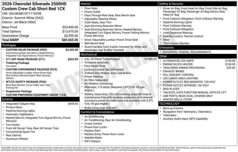 2026 Chevrolet Silverado 2500HD