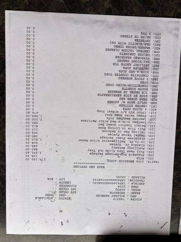 2008 Holiday Rambler Endeavor