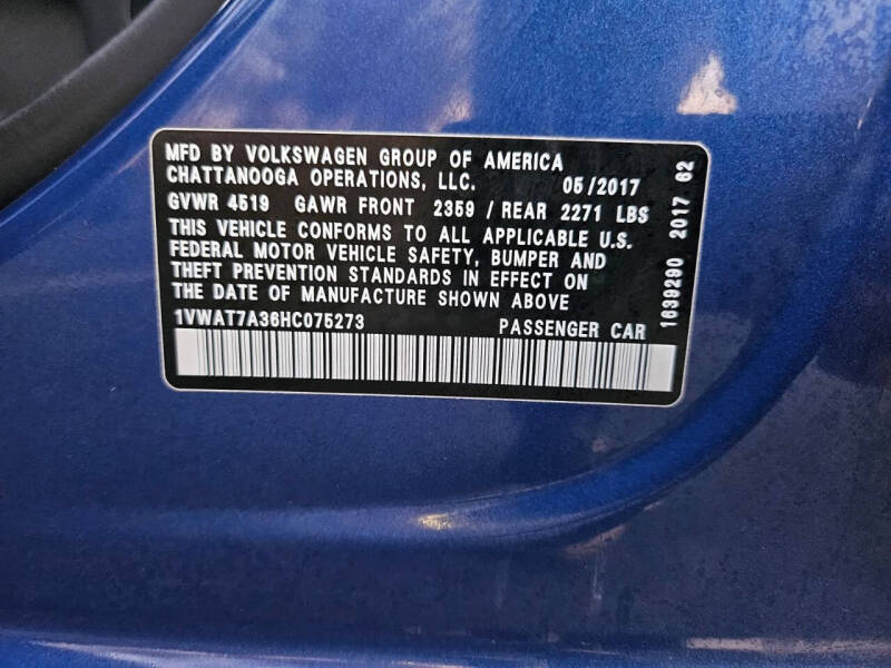 2017 Volkswagen Passat 1.8T S