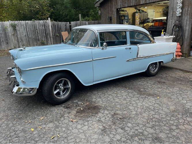 Blue 1955 Chevrolet Bel Air 1