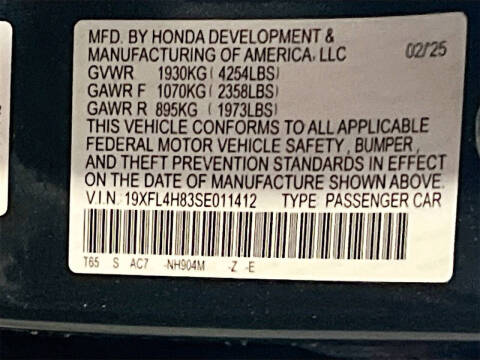 2025 Honda Civic Hybrid Sport