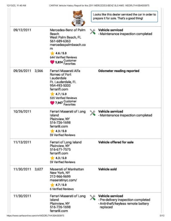 2011 Mercedes-Benz SLS AMG