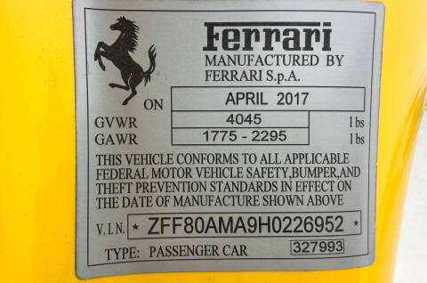 2017 Ferrari 488 Spider