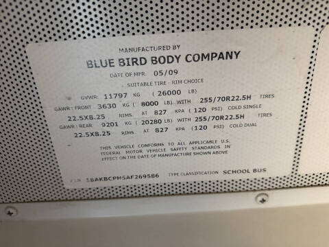 2010 Blue Bird Vision