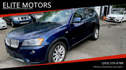 2012 BMW X3 for sale at ELITE MOTORS in West Haven CT
