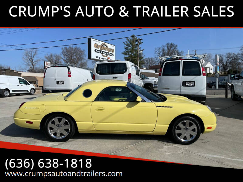 2002 Ford Thunderbird for sale at CRUMP'S AUTO & TRAILER SALES in Crystal City MO