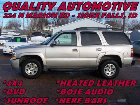 2005 Chevrolet Tahoe for sale at Quality Automotive in Sioux Falls SD