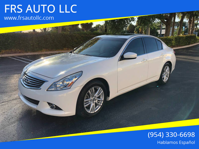 2013 Infiniti G37 Sedan for sale at FRS AUTO LLC in West Palm Beach FL