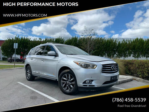 2014 Infiniti QX60 for sale at HIGH PERFORMANCE MOTORS in Hollywood FL