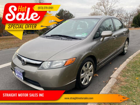 2008 Honda Civic for sale at STRAIGHT MOTOR SALES INC in Paterson NJ