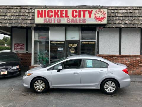 2012 Honda Civic for sale at NICKEL CITY AUTO SALES in Lockport NY