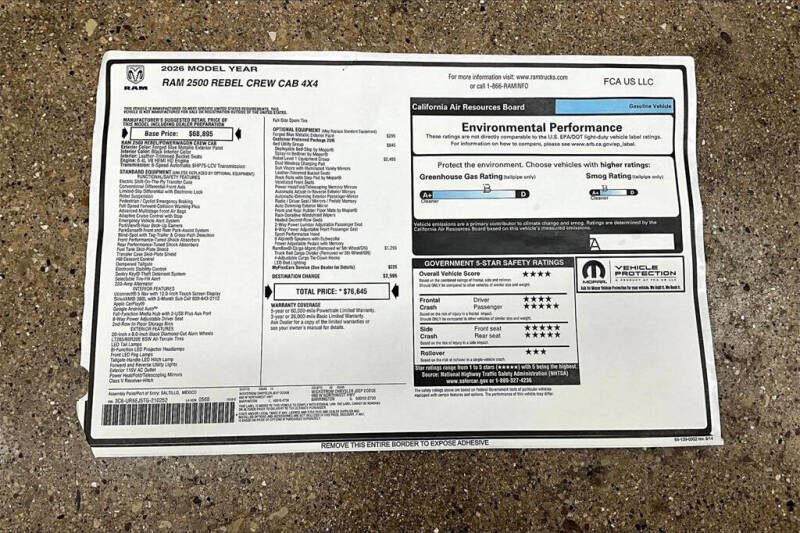2026 RAM 2500 Rebel