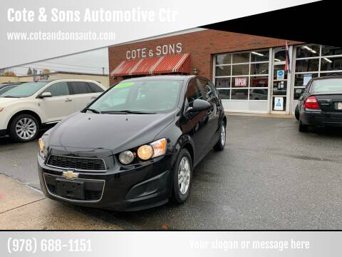 2015 Chevrolet Sonic for sale at Cote & Sons Automotive Ctr in Lawrence MA