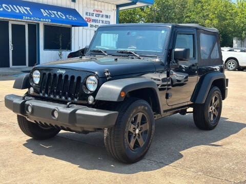 2017 Jeep Wrangler for sale at Discount Auto Company in Houston TX
