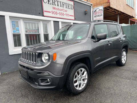 2016 Jeep Renegade for sale at CERTIFIED MOTORCAR LLC in Roselle Park NJ