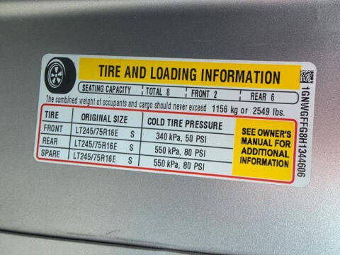 2017 Chevrolet Express LT 2500