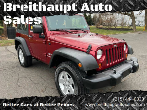 2012 Jeep Wrangler for sale at Breithaupt Auto Sales in Hatboro PA