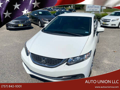 2014 Honda Civic for sale at Auto Union LLC in Virginia Beach VA