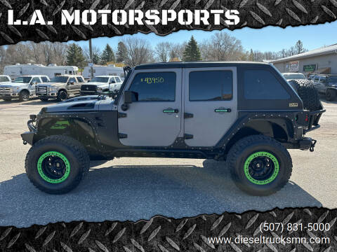 2017 Jeep Wrangler Unlimited for sale at L.A. MOTORSPORTS in Windom MN