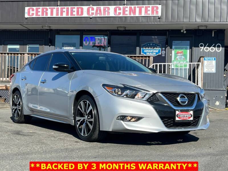 2018 Nissan Maxima for sale at CERTIFIED CAR CENTER in Fairfax VA