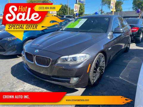 2011 BMW 5 Series for sale at CROWN AUTO INC, in South Gate CA